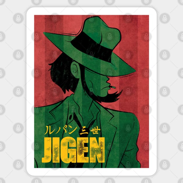 036 Jigen Vintage Sticker by Yexart